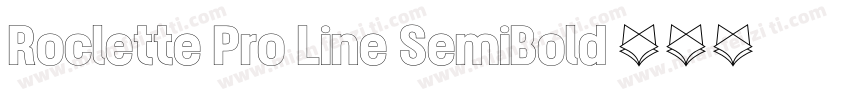 Roclette Pro Line SemiBold 斜体喷泉字体转换